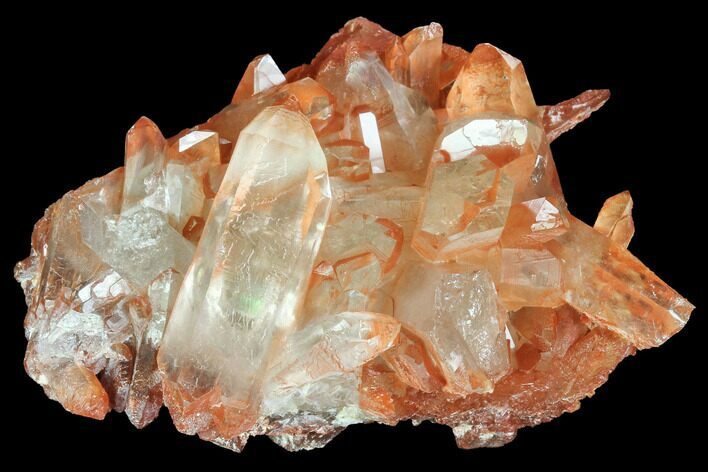 Natural, Red Quartz Crystal Cluster - Morocco #101000